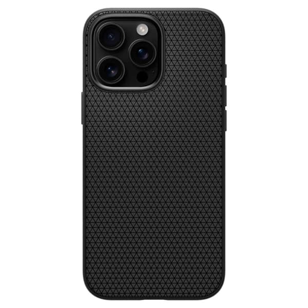 Spigen telefontaske til iPhone 16 Pro Magsafe Liquid Air - Sort Svart