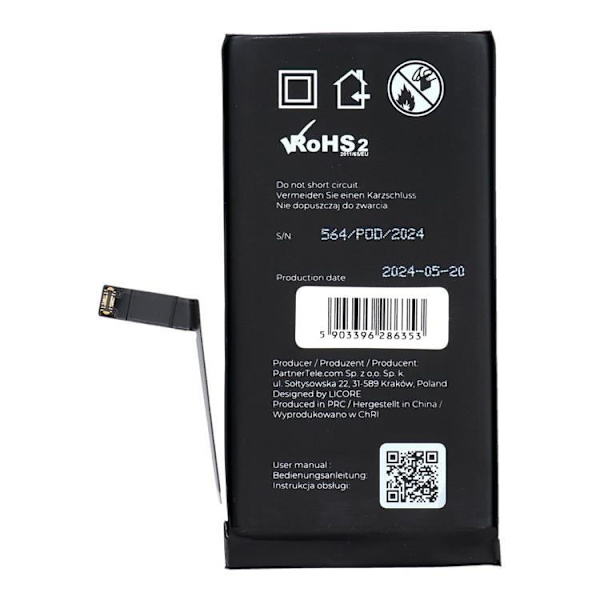iPhone 14 Batteri 3279mAh Licore