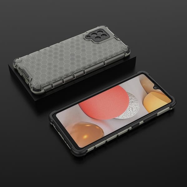 Honeycomb Armor Cover til Samsung Galaxy A42 5G - Sort Black