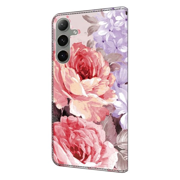 Plånboksfodral för Samsung Galaxy S26 Plus Konstläder Mönster - Oljemålning Ros