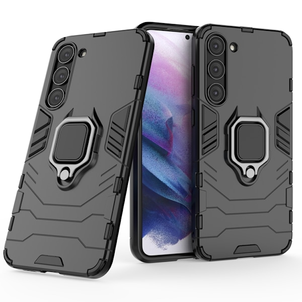 Galaxy S23 Plus Mobilskal Ring Armor Magnetic Hållare - Svart Svart