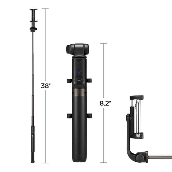 Spigen Trådlös Selfie Stick Tripod - Musta Svart