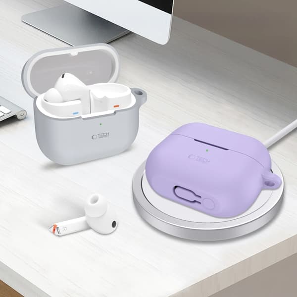 Tech-Protect Galaxy Buds 3/3 Pro Cover Silikonekrog - Lavendel Lila
