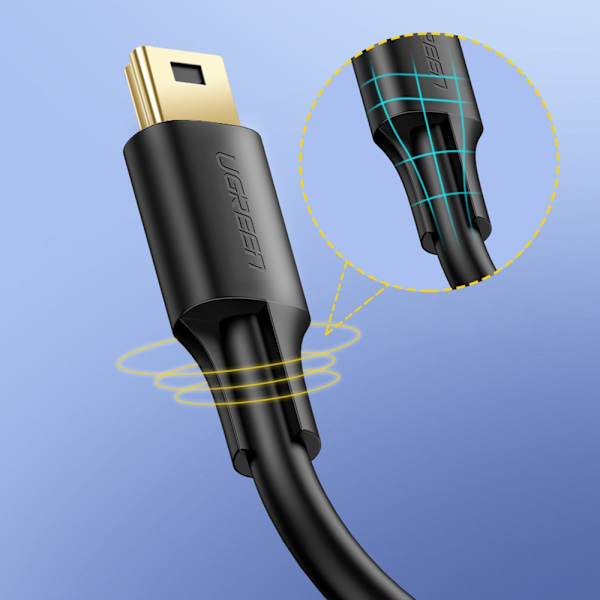 Ugreen USB Till Dator Kabel 0.5m - Svart