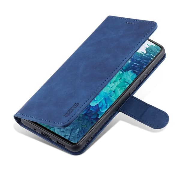 AZNS Samsung Galaxy S20 FE Plånboksfodral i Konstläder - Blå
