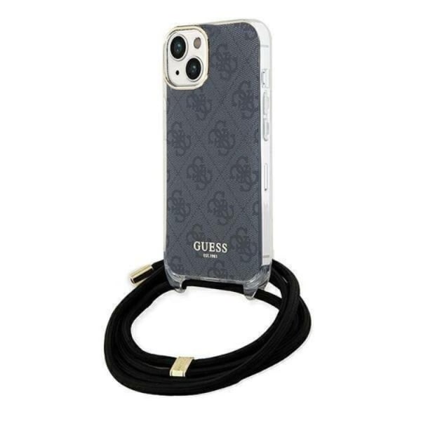 Guess iPhone 15 Pro Max Mobilskal Crossbody Cord Print - Svart Svart