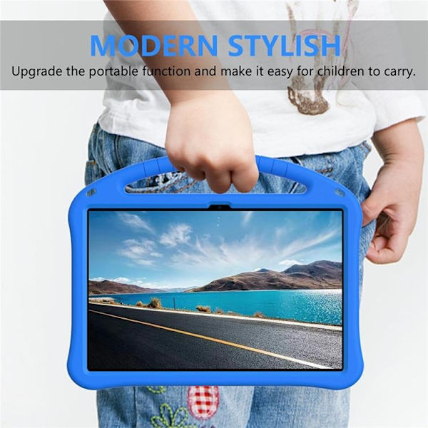 Mobilskal till Galaxy Tab S10 FE Plus Kickstand Shockproof - Blå Blå