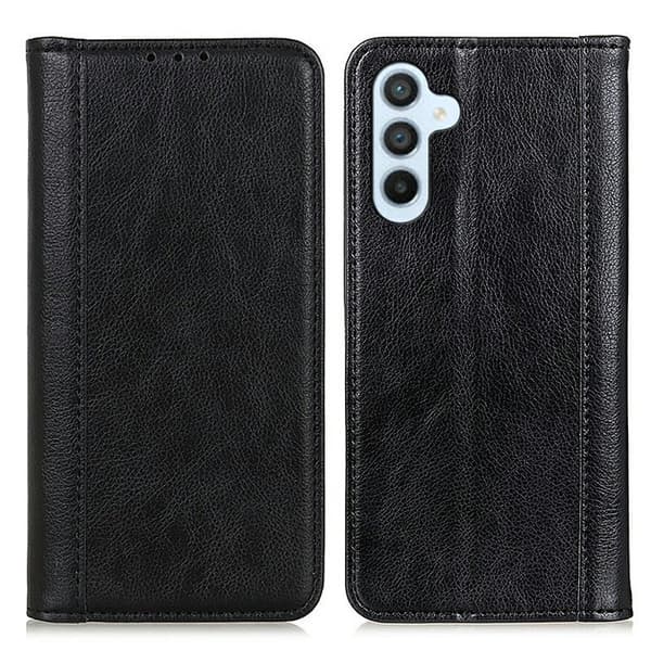 Plånboksfodral för Samsung Galaxy S26 Plus Äkta läder Kickstand - Svart