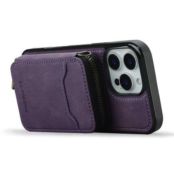 LC.IMEEKE L6 iPhone 15 Pro Max Plånboksfodral Konstläder - Lila