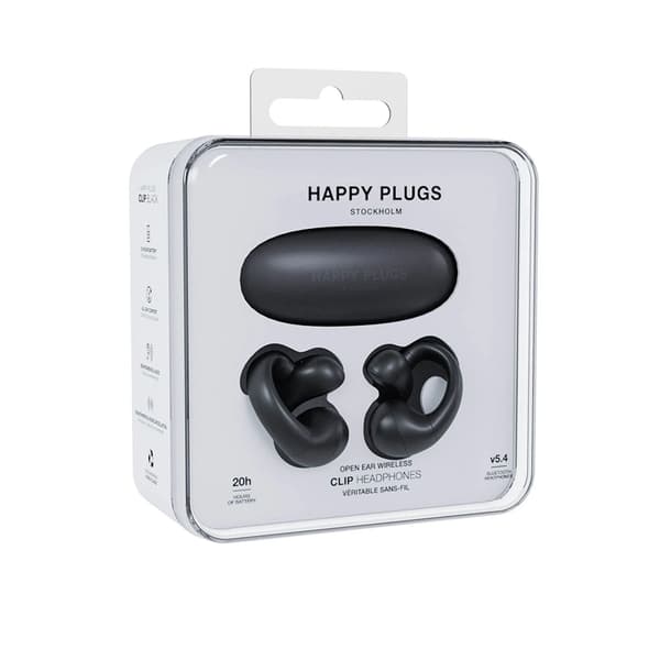 Happy Plugs TWS In-Ear øretelefonklip OWS - Sort Black