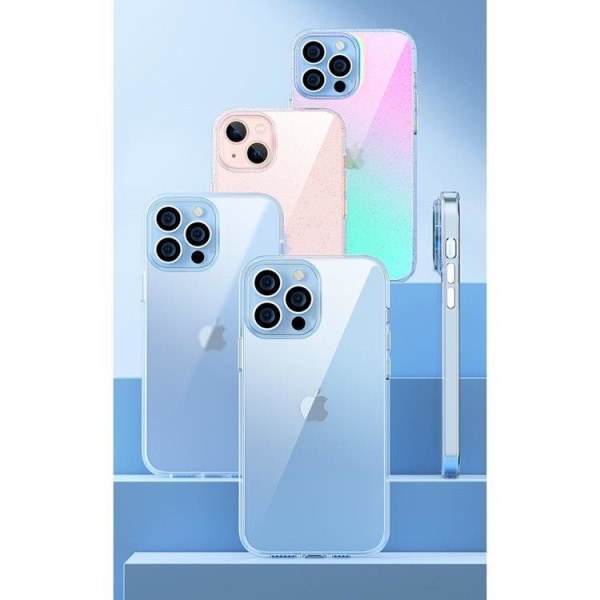 Kingxbar iPhone 13 Skal Elegant Glitter Series - Rosa Transparen