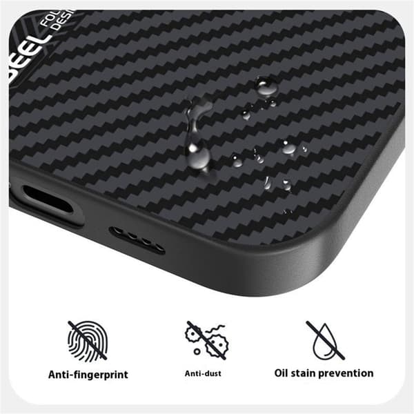 ABEEL Mobilskal till iPhone 14 PC TPU Aluminium PU Läder MagSafe - Textur 1