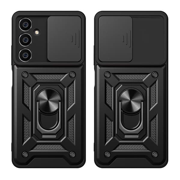 Telefontaske til Galaxy M54 Hybrid Armor Camshield - Sort Black