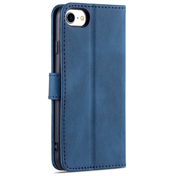 AZNS iPhone SE (2022)/SE (2020)/8/7 Plånboksfodral Konstläder - Blå