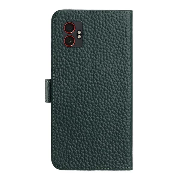 Galaxy XCover 7 Pro Plånboksfodral Äkta Läder Litchi - Grön Grön