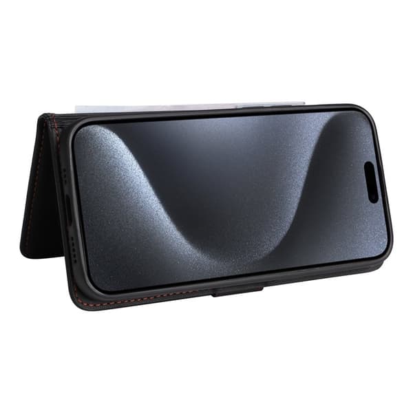 BETOPNICE iPhone 15 Pro Plånboksfodral Magnetiskt Konstläder - Svart