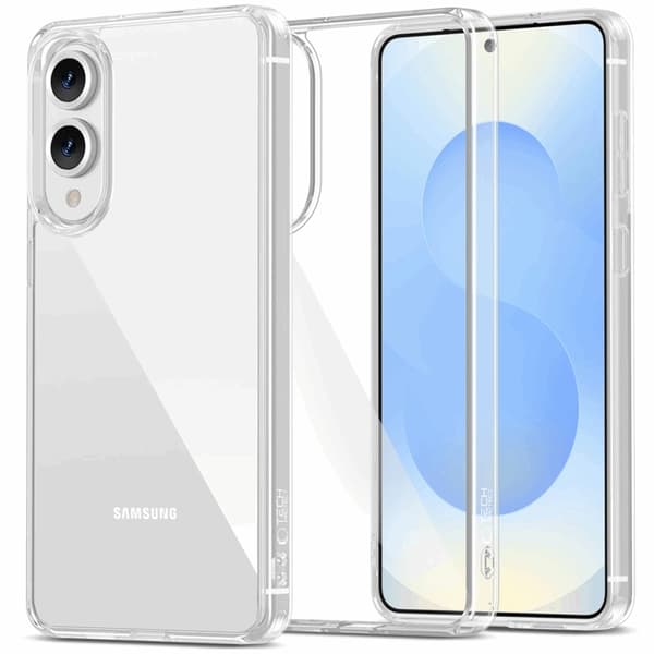 Tech-Protect Mobilskal till Galaxy S25 Edge Flexair Hybrid - Clear Transparent