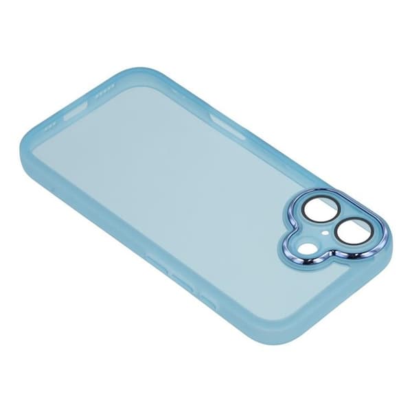 Mobilskal till iPhone 17 Electroplated Kameraram - Transparent Blå Blå