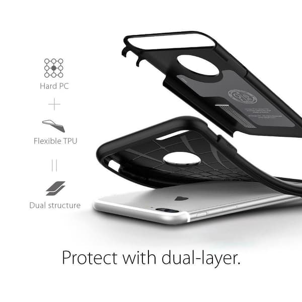 SPIGEN Slim Armor Skal till Apple iPhone 7 Plus - Jet Black Svart