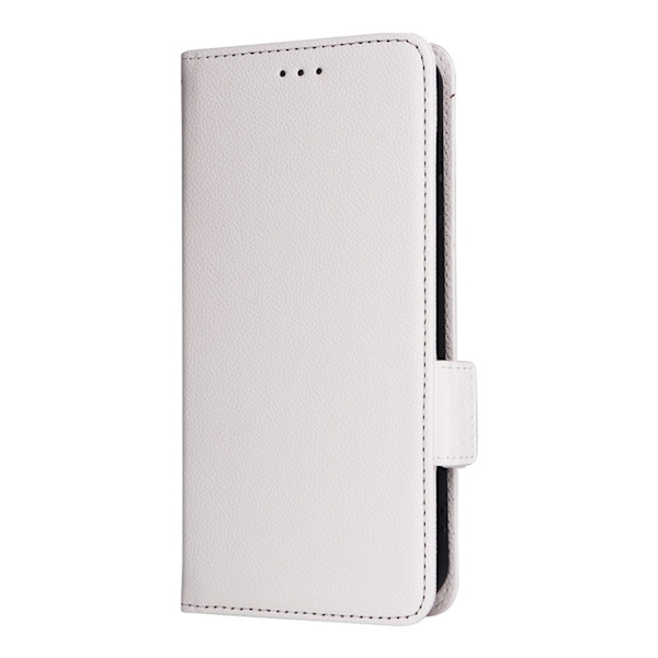 OnePlus 15 5G Plånboksfodral Litchi Texture Konstläder - Vit Vit