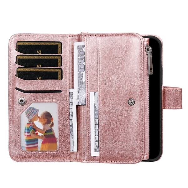 Plånboksfodral för Samsung Galaxy S26 Magnetiskt Konstläder - Roséguld
