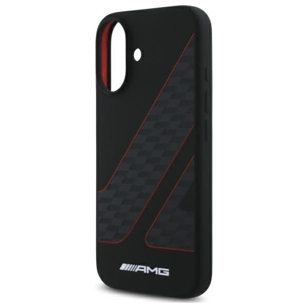 Mercedes Mobilskal till iPhone 16 MagSafe AMG Checkered Flag Black