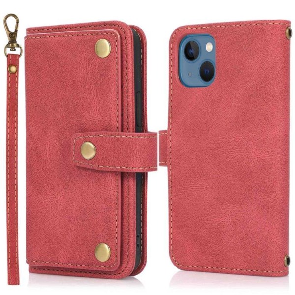 iPhone 14 Plus Plånboksfodral Flip - Röd
