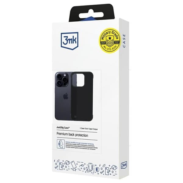 3MK Mobilskal till iPhone 15 Pro Max Matt Just20g - Svart Black