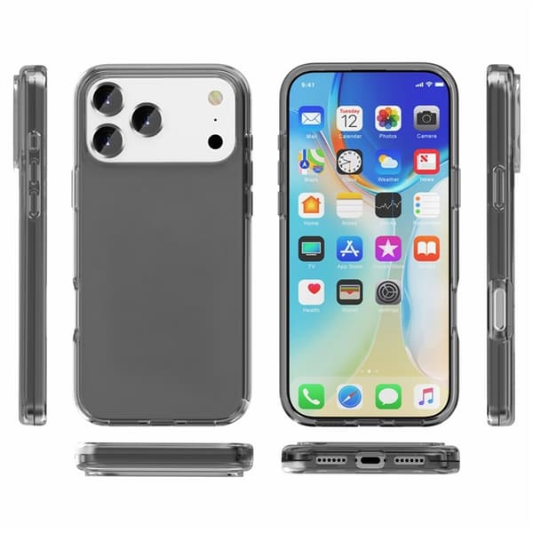 AMORUS Mobilskal till iPhone 17 Pro Shockproof - ClearSvart Svart