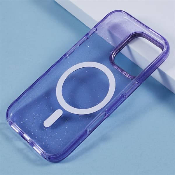 KIGC Mobilskal till iPhone 16 Pro MagSafe Epoxy Kickstand - Lila Lila