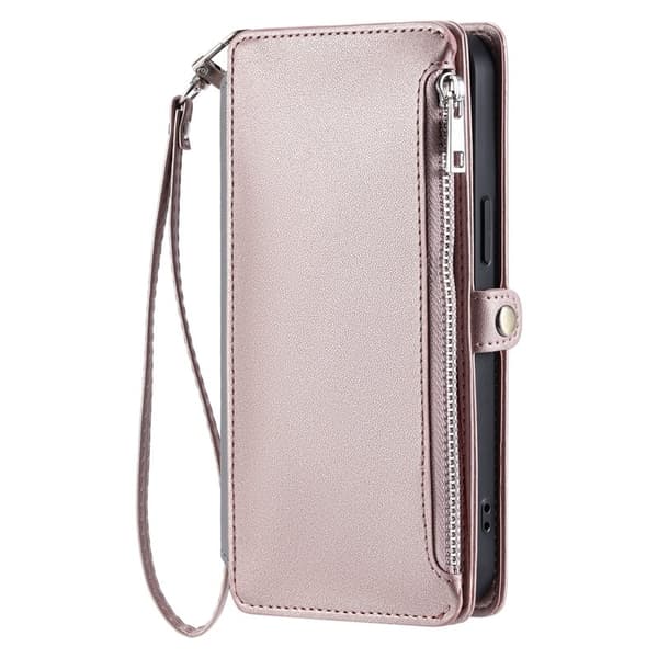 Samsung Galaxy S26 Plånboksfodral TPU + Konstläder - Roséguld