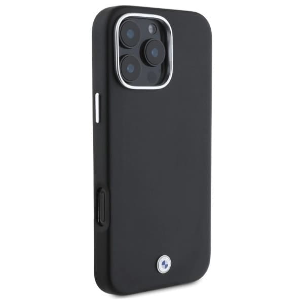 BMW Mobilskal till iPhone 16 Pro MagSafe Sign Full Wrapped Metal Black