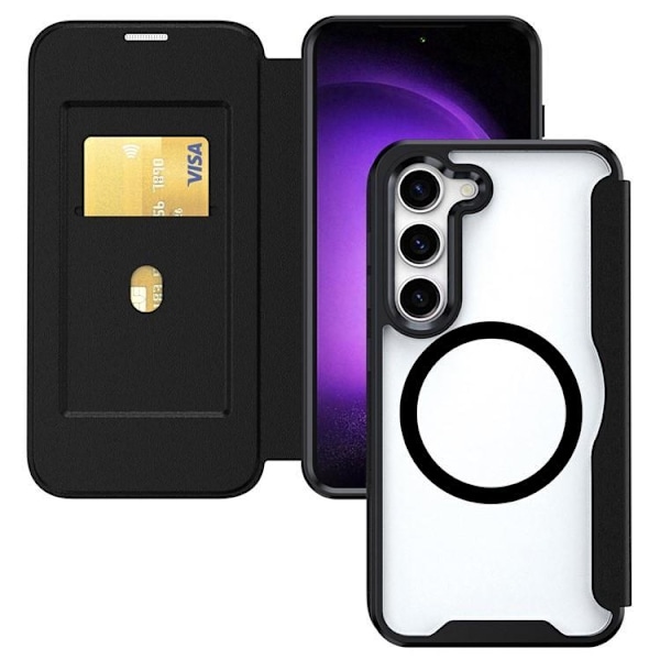 Galaxy S24 Plus Plånboksfodral Magsafe RFID PU-Läder - Svart Svart