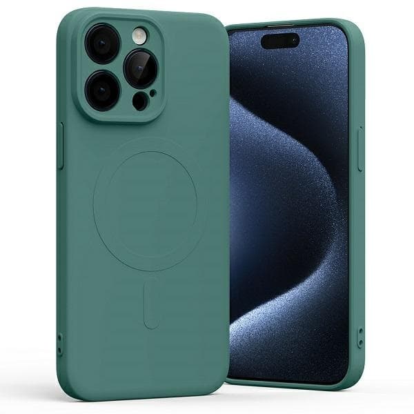 Mercury Telefontaske til iPhone 15 Pro Max MagSafe Semi-Silikone - Grøn
