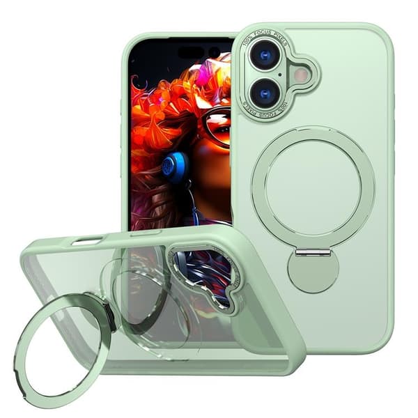 Mobilskal till iPhone 17 MagSafe Rotating Kickstand Grön