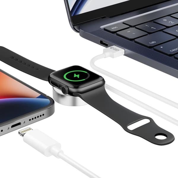 Tech-Protect Magnetisk Oplader med Lightning Kabel - Hvid Vit