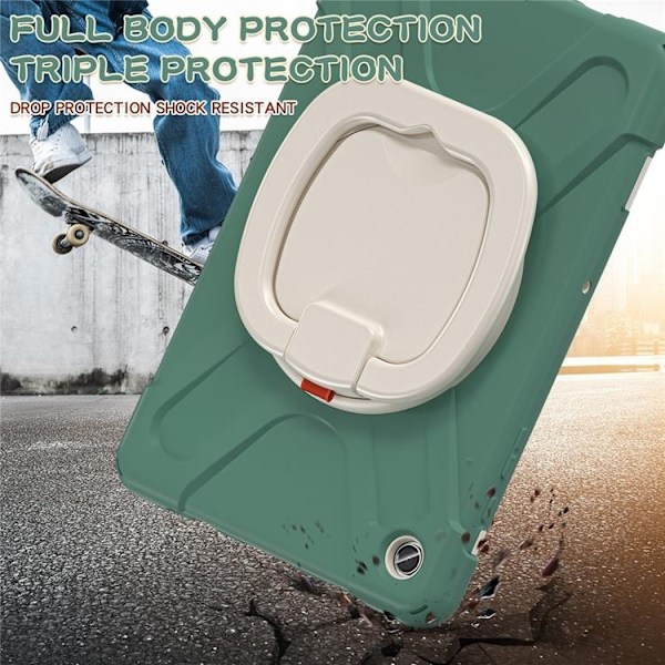 Mobilskal till Galaxy Tab A9 Plus Kickstand Handle Grip - Emerald Grön Grön