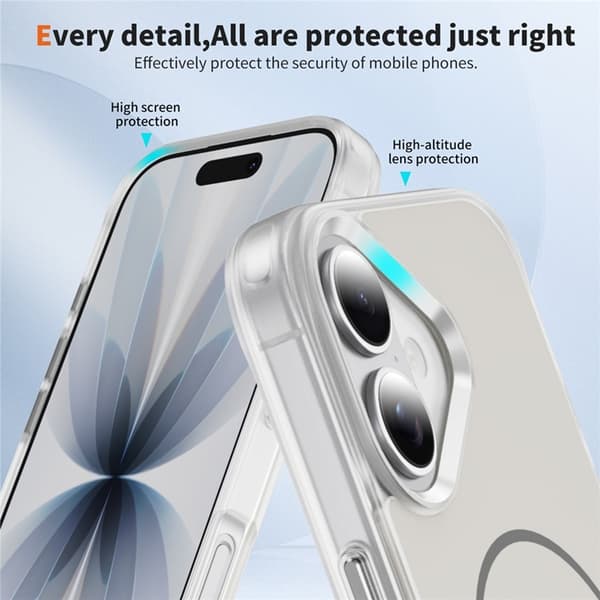 Mobilskal till iPhone 17 MagSafe Skin Touch TPU PC - Vit Vit