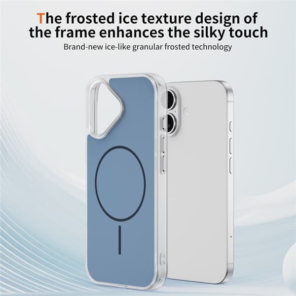 Mobilskal till iPhone 17 MagSafe Skin Touch TPU PC - Blå Blå