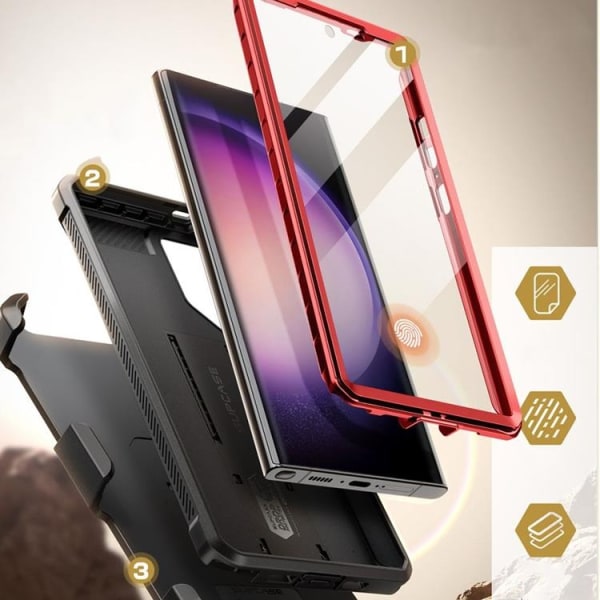 [2-sæt] SupCase Galaxy S24 Ultra Mobiltelefon Etui Unicorn Beetle Pro