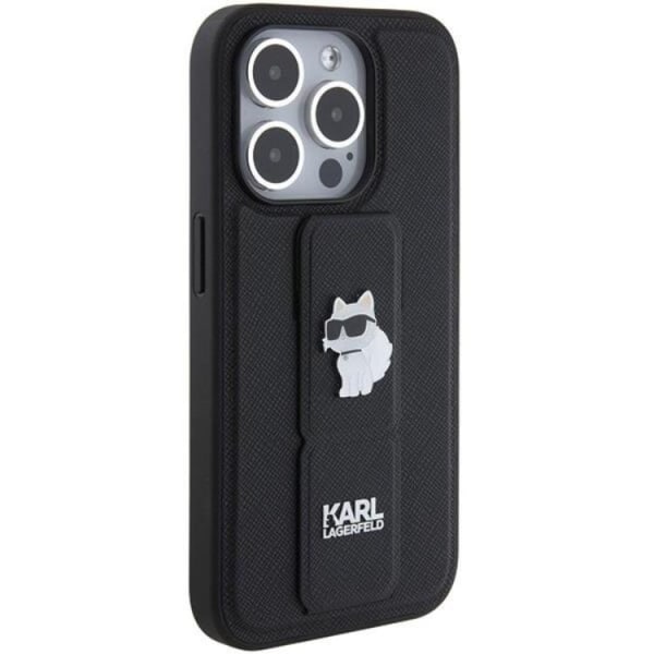 Karl Lagerfeld iPhone 15 Pro mobiltaske Gripstand Saffiano Pins