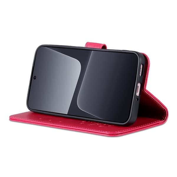 AZNS Xiaomi 13 5G Flip Plånboksfodral Konstläder - Röd