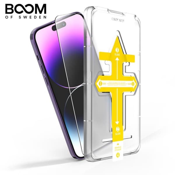 BOOM iPhone 14 Pro Härdat Glas Skärmskydd Clear - 2 Pack Transparent