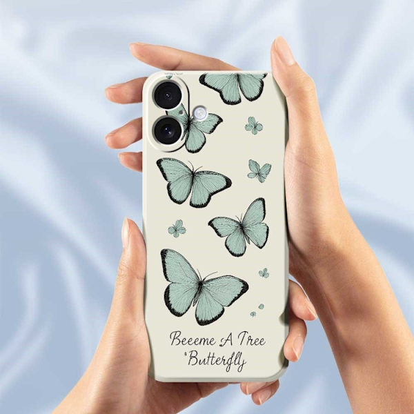 Mobilskal till iPhone 17 Grön Butterfly Pattern TPU - Grön Grön