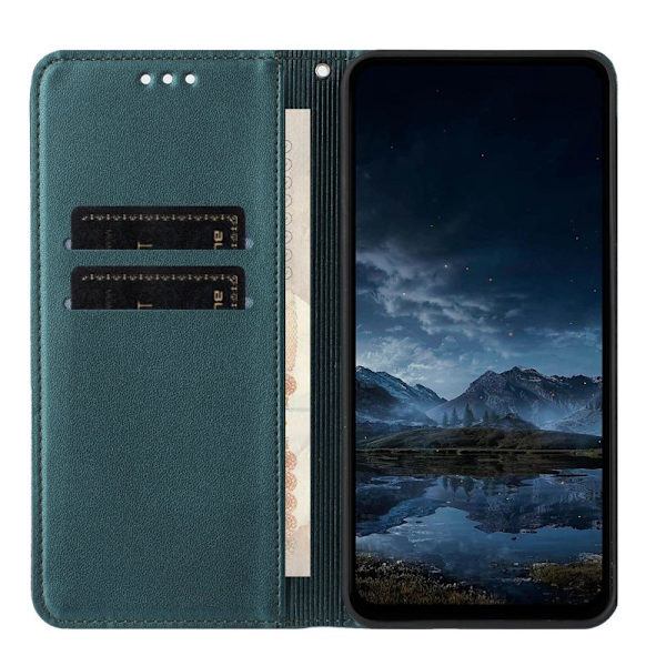 Plånboksfodral för Samsung Galaxy S26 Plus Konstläder Stativ - Grön