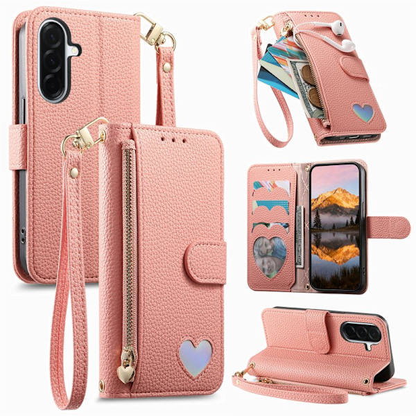 Plånboksfodral för Samsung Galaxy S26 Plus TKonstläder - Rosa