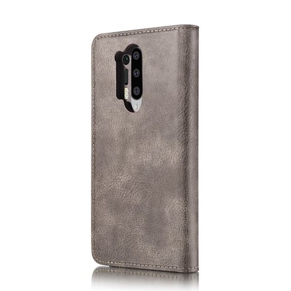 DG.MING OnePlus 8 Pro Plånboksfodral 2-i-1 Äkta läder Grå