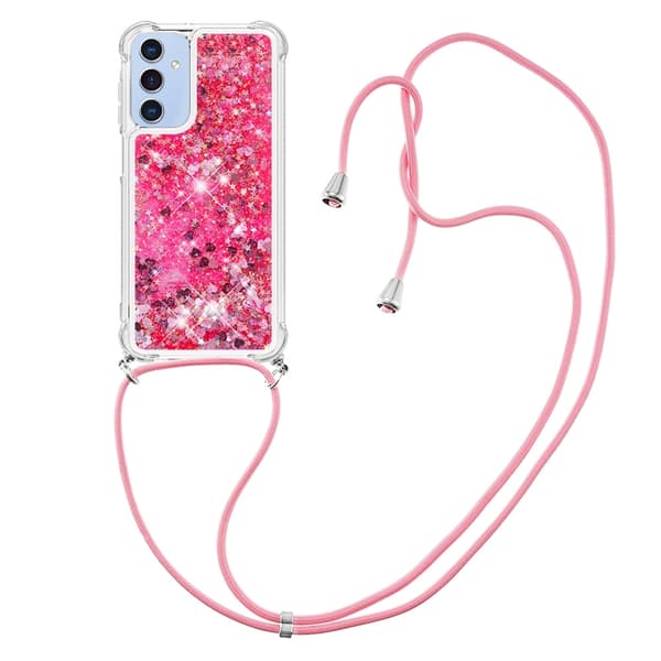Mobilskal till Galaxy A17 / A26 med Snodd - Rosa / Hearts Rosa