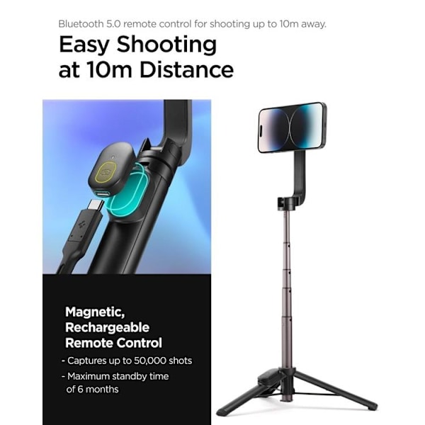 Spigen Magsafe Bluetooth Selfie Stick Tripod - Svart