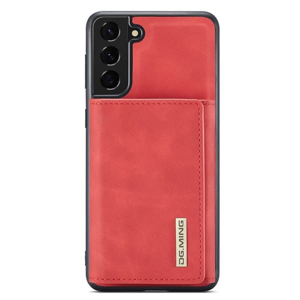 DG.MING Samsung Galaxy S22+ Konstläder Plånboksfodral Röd